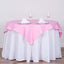 Polyester 54"x54" Table Overlay Square Tablecloth Pink - Wrinkle - Resistant & Durable Table Cover - Linen Luxes