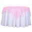 Polyester 54"x54" Table Overlay Square Tablecloth Pink - Wrinkle - Resistant & Durable Table Cover - Linen Luxes