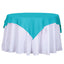 Polyester 54"x54" Table Overlay Square Tablecloth Turquoise - Wrinkle - Resistant & Durable Table Cover - Linen Luxes