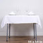 Polyester 54"x54" Table Overlay Square Tablecloth White - Wrinkle - Resistant & Durable Table Cover for Events - Linen Luxes