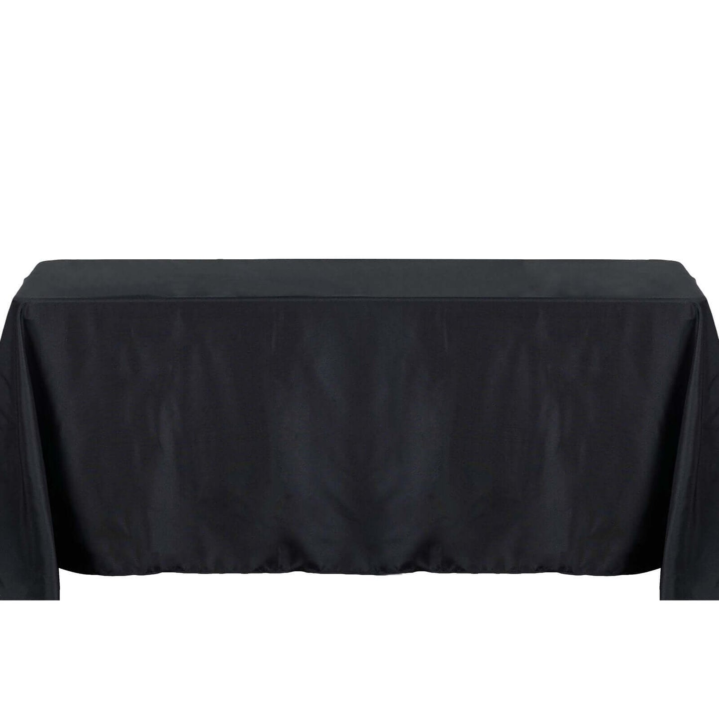 Polyester 54"x96" Rectangle Tablecloth Black - Wrinkle - Resistant & Easy - to - Care Table Cover - Linen Luxes