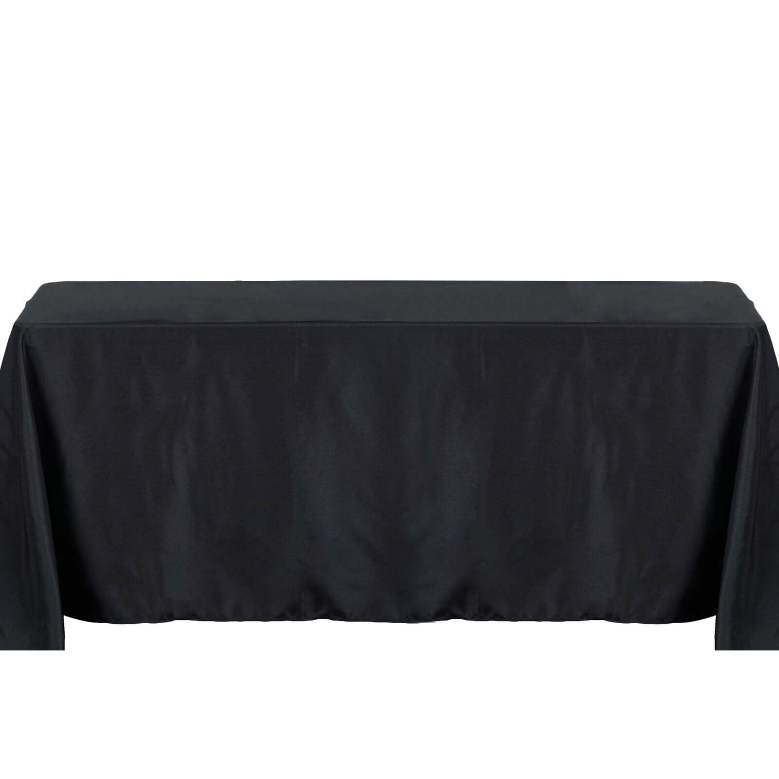 Polyester 54"x96" Rectangle Tablecloth Black - Wrinkle - Resistant & Easy - to - Care Table Cover - Linen Luxes