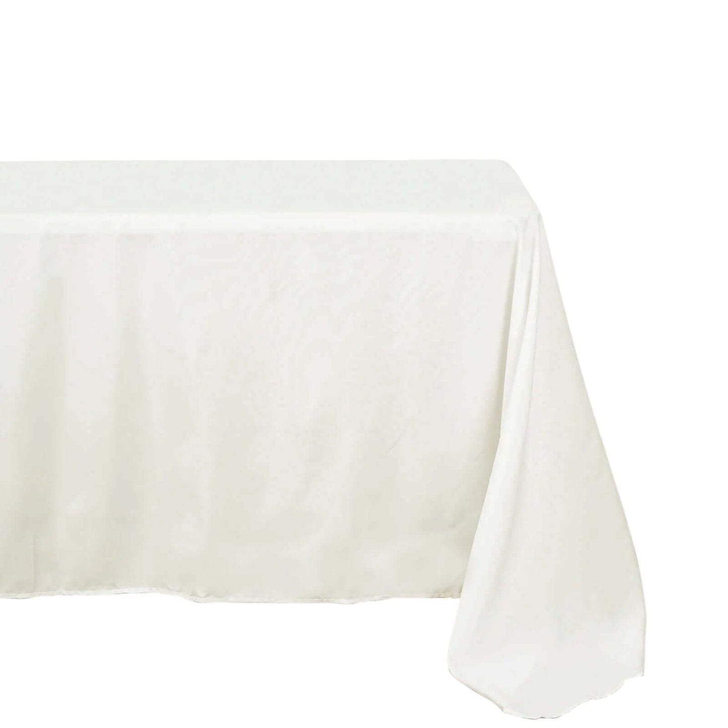 Polyester 54"x96" Rectangle Tablecloth Ivory - Wrinkle - Resistant & Easy - to - Care Table Cover - Linen Luxes