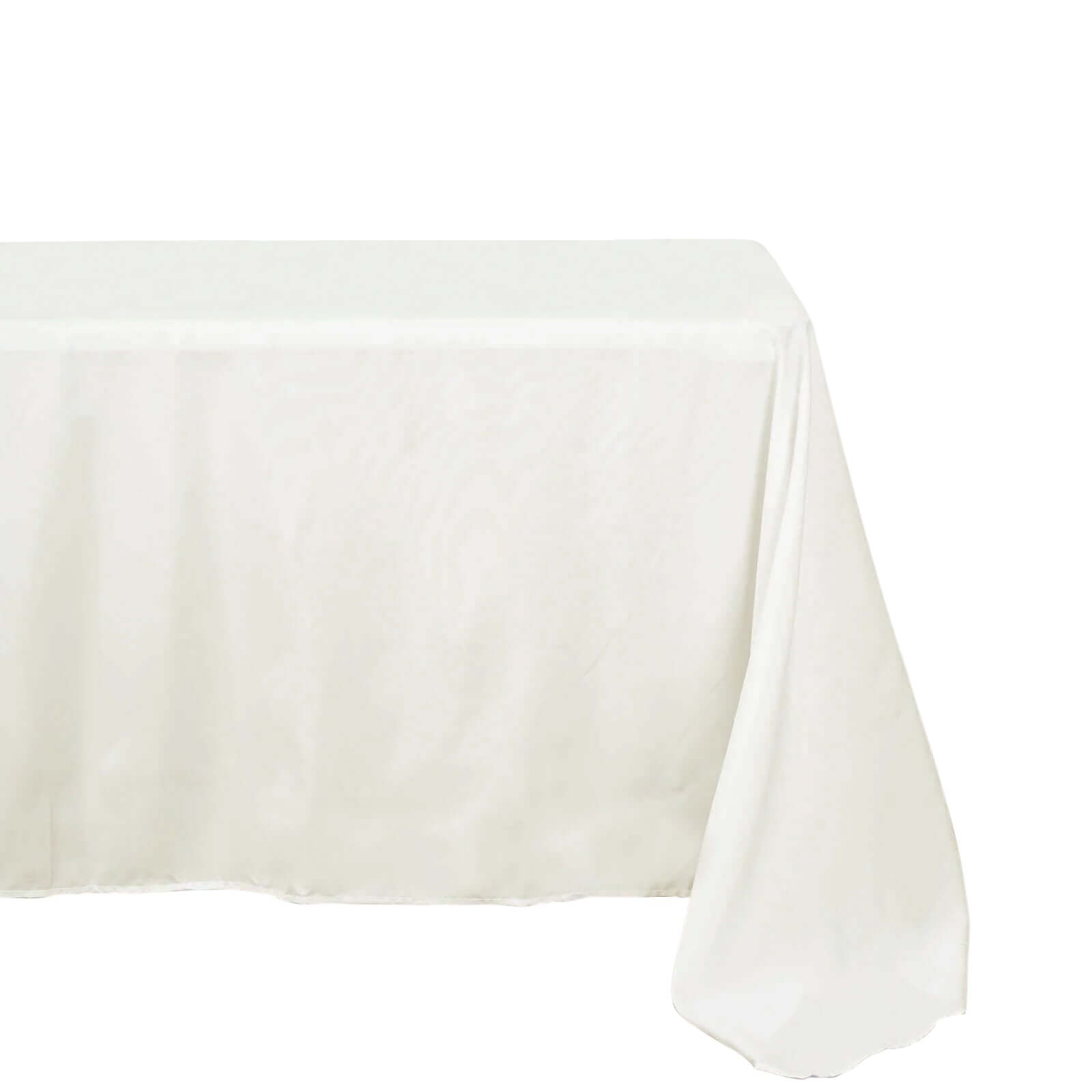 Polyester 54"x96" Rectangle Tablecloth Ivory - Wrinkle - Resistant & Easy - to - Care Table Cover - Linen Luxes