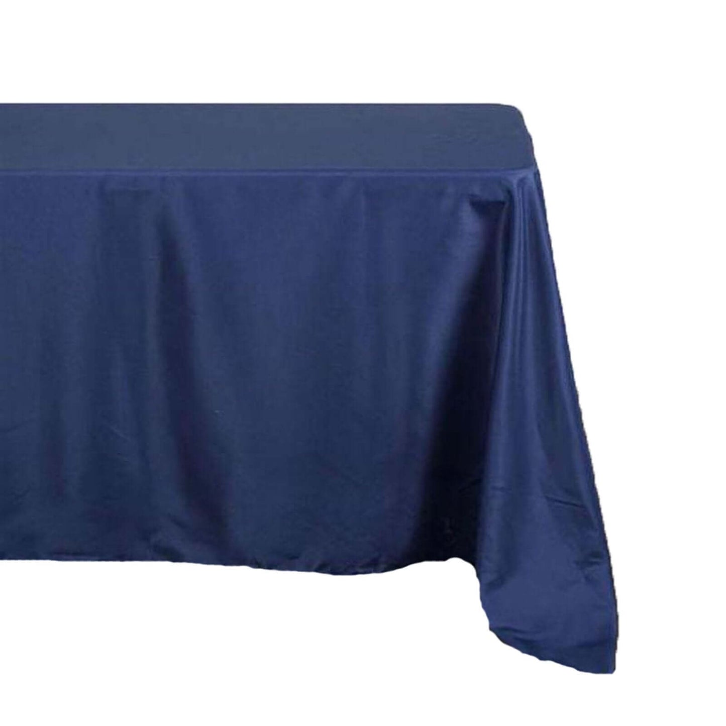 Polyester 54"x96" Rectangle Tablecloth Navy Blue - Wrinkle - Resistant & Easy - to - Care Table Cover - Linen Luxes