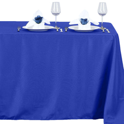 Polyester 54"x96" Rectangle Tablecloth Royal Blue - Wrinkle - Resistant & Easy - to - Care Table Cover - Linen Luxes