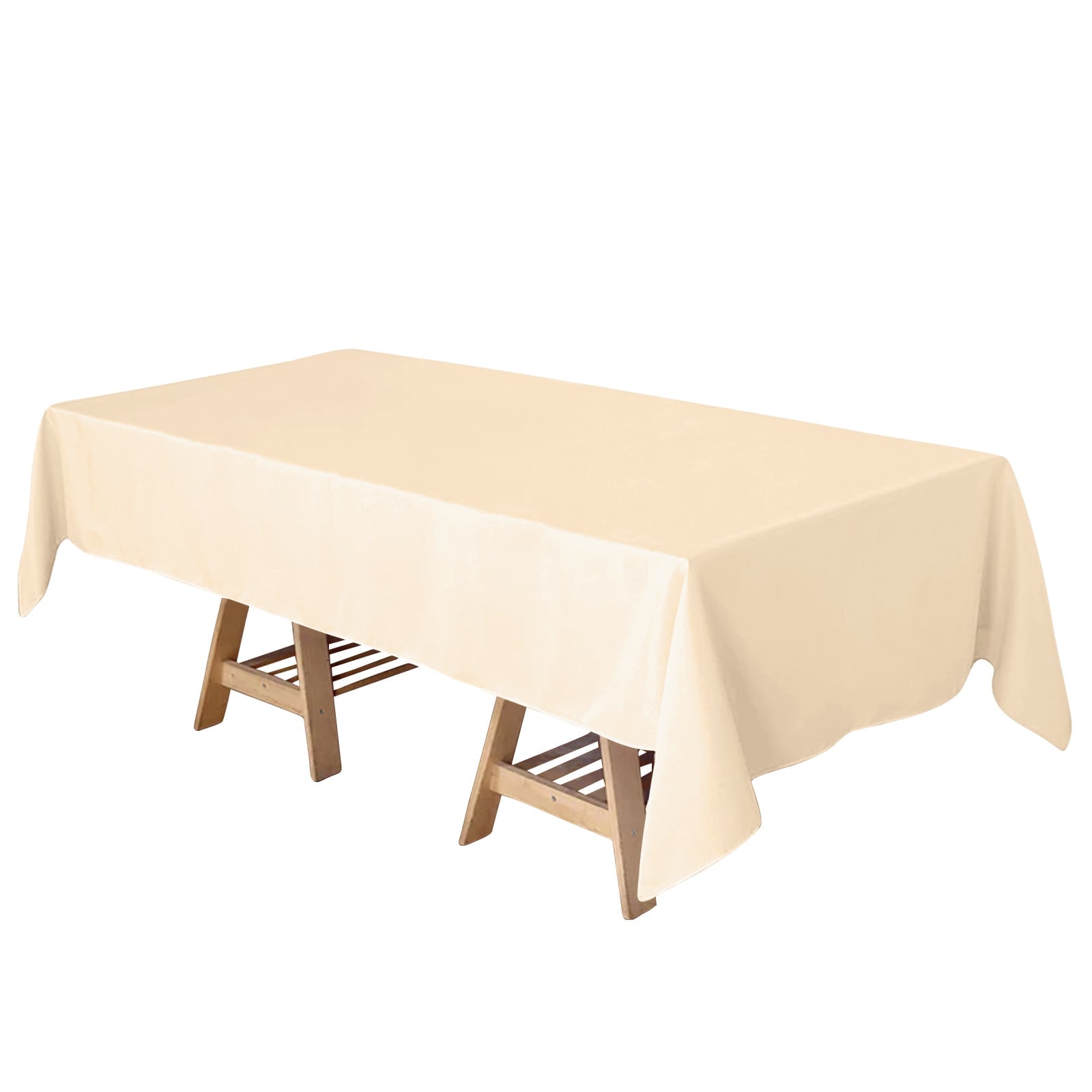 Polyester 60"x102" Rectangle Tablecloth Beige - Durable and Stylish Table Cover - Linen Luxes