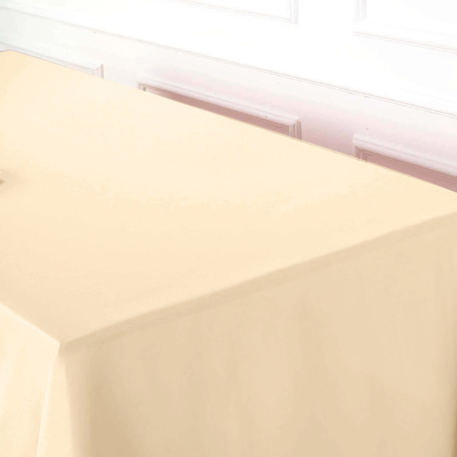 Polyester 60"x102" Rectangle Tablecloth Beige - Durable and Stylish Table Cover - Linen Luxes