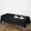 Polyester 60"x102" Rectangle Tablecloth Black - Durable and Stylish for Table Cover Special Events - Linen Luxes