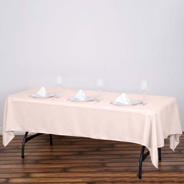 Polyester 60"x102" Rectangle Tablecloth Blush - Durable and Stylish Table Cover - Linen Luxes