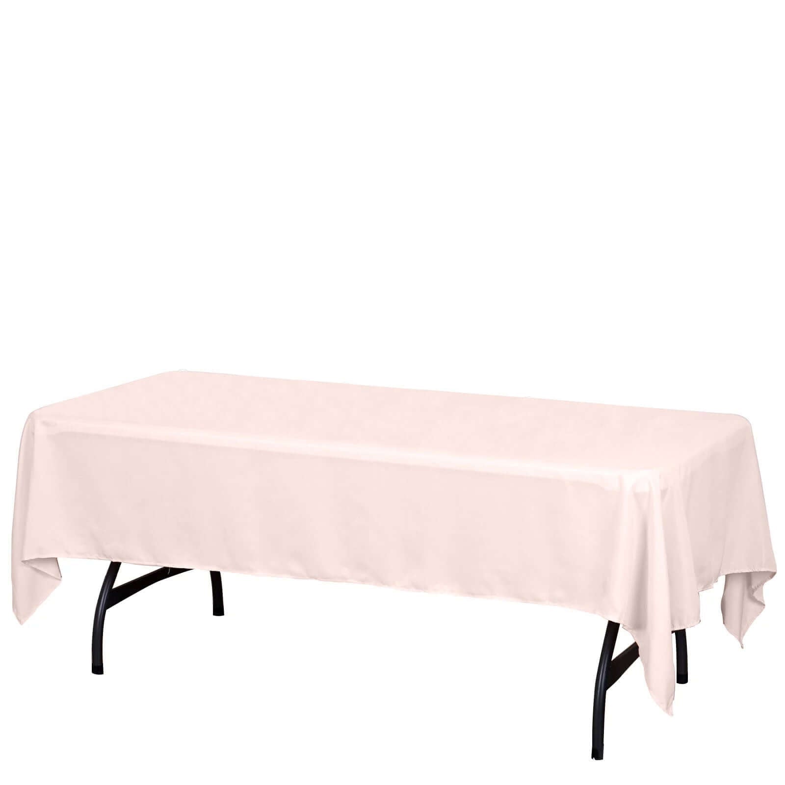 Polyester 60"x102" Rectangle Tablecloth Blush - Durable and Stylish Table Cover - Linen Luxes