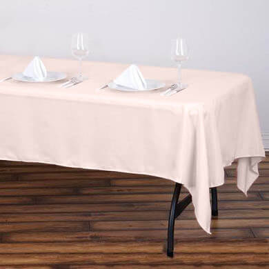 Polyester 60"x102" Rectangle Tablecloth Blush - Durable and Stylish Table Cover - Linen Luxes