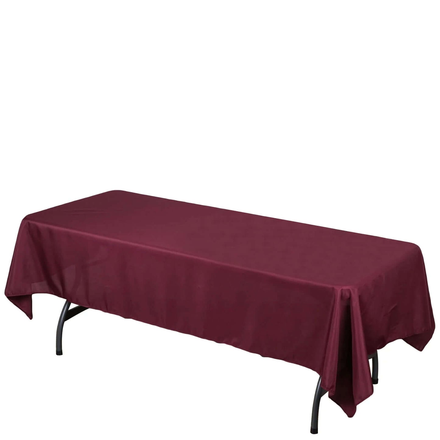 Polyester 60"x102" Rectangle Tablecloth Burgundy - Durable and Stylish Table Cover - Linen Luxes
