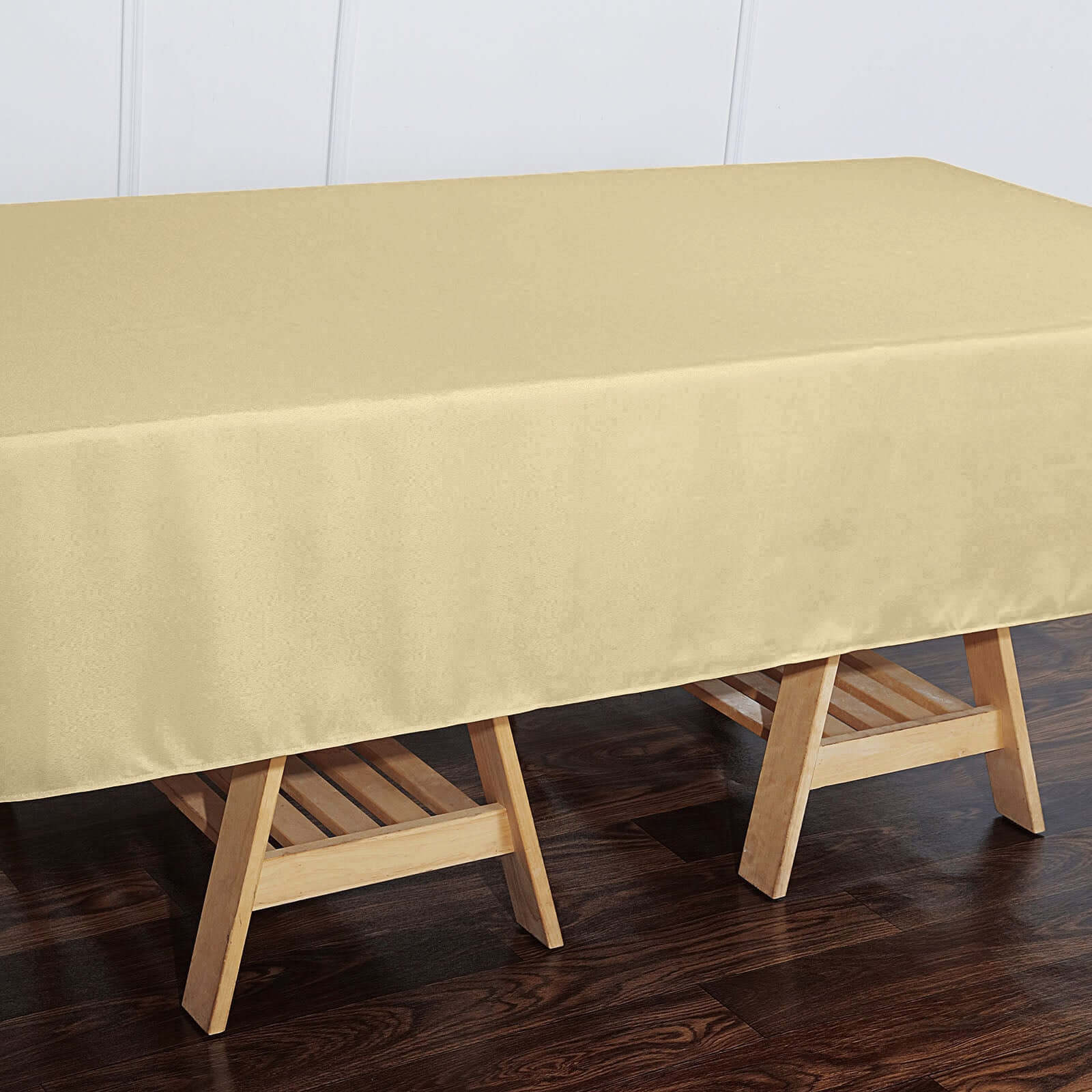 Polyester 60"x102" Rectangle Tablecloth Champagne - Durable and Stylish Table Cover - Linen Luxes