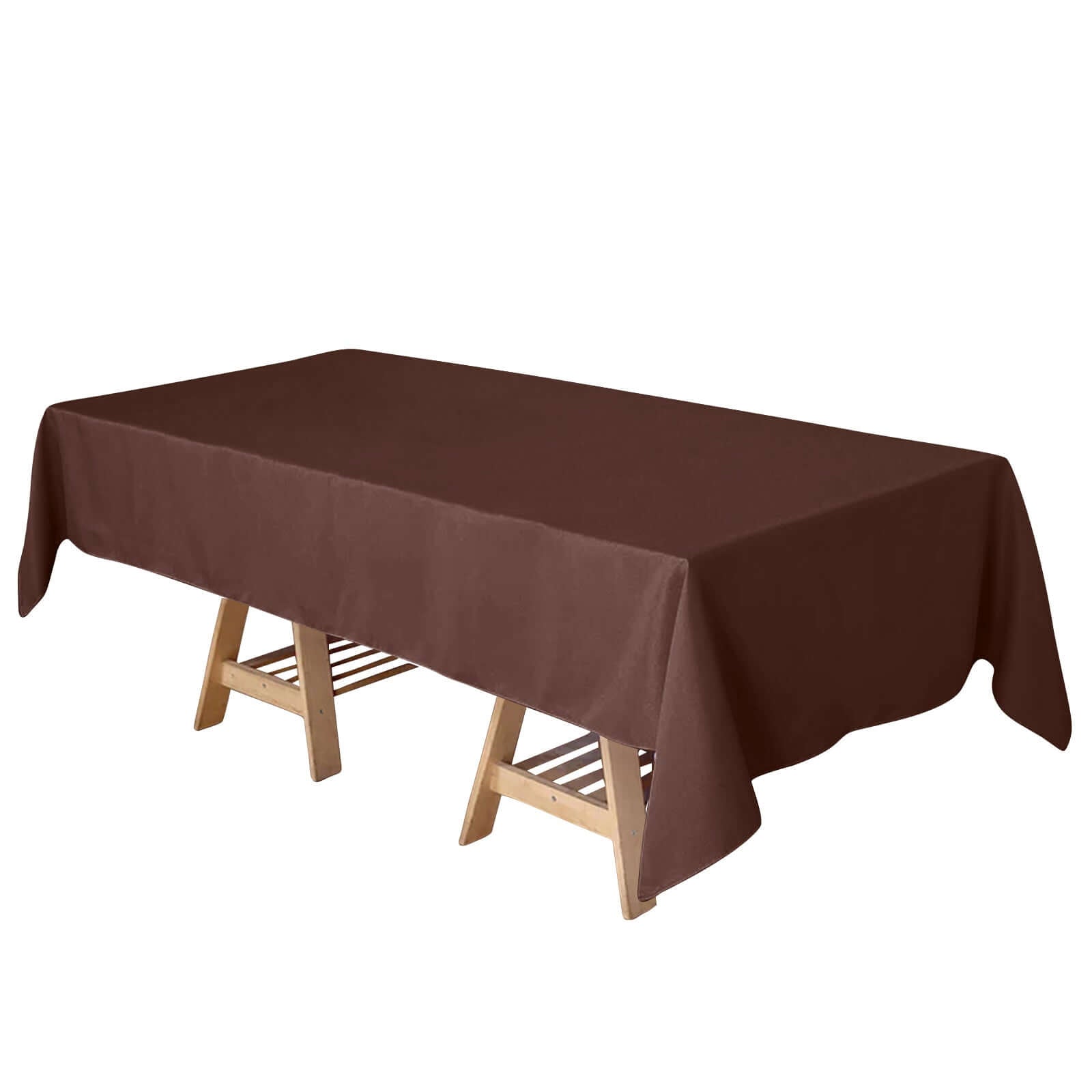 Polyester 60"x102" Rectangle Tablecloth Chocolate - Durable and Stylish Table Cover - Linen Luxes