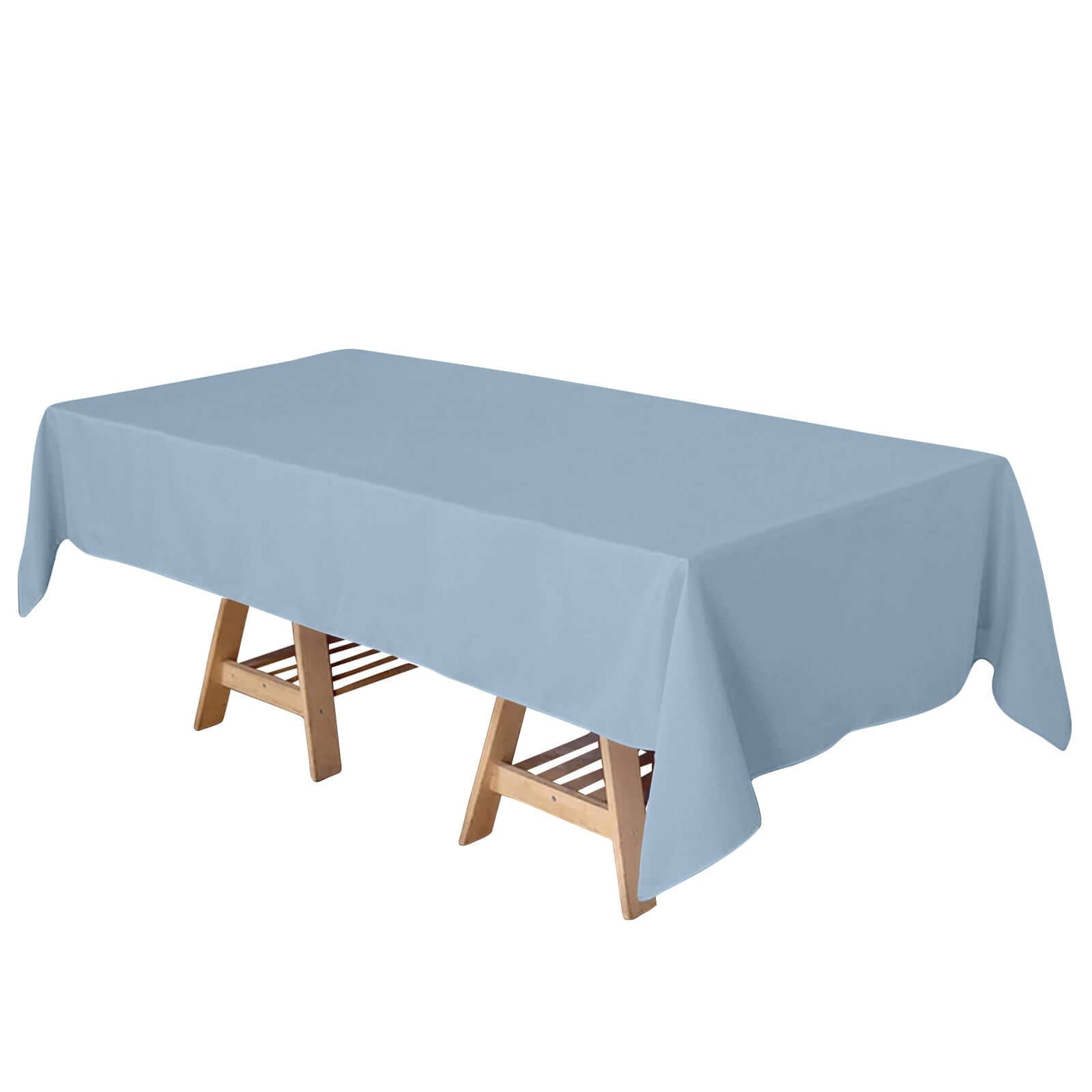 Polyester 60"x102" Rectangle Tablecloth Dusty Blue - Durable and Stylish Table Cover - Linen Luxes
