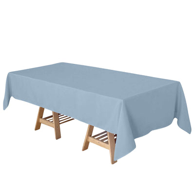 Polyester 60"x102" Rectangle Tablecloth Dusty Blue - Durable and Stylish Table Cover - Linen Luxes
