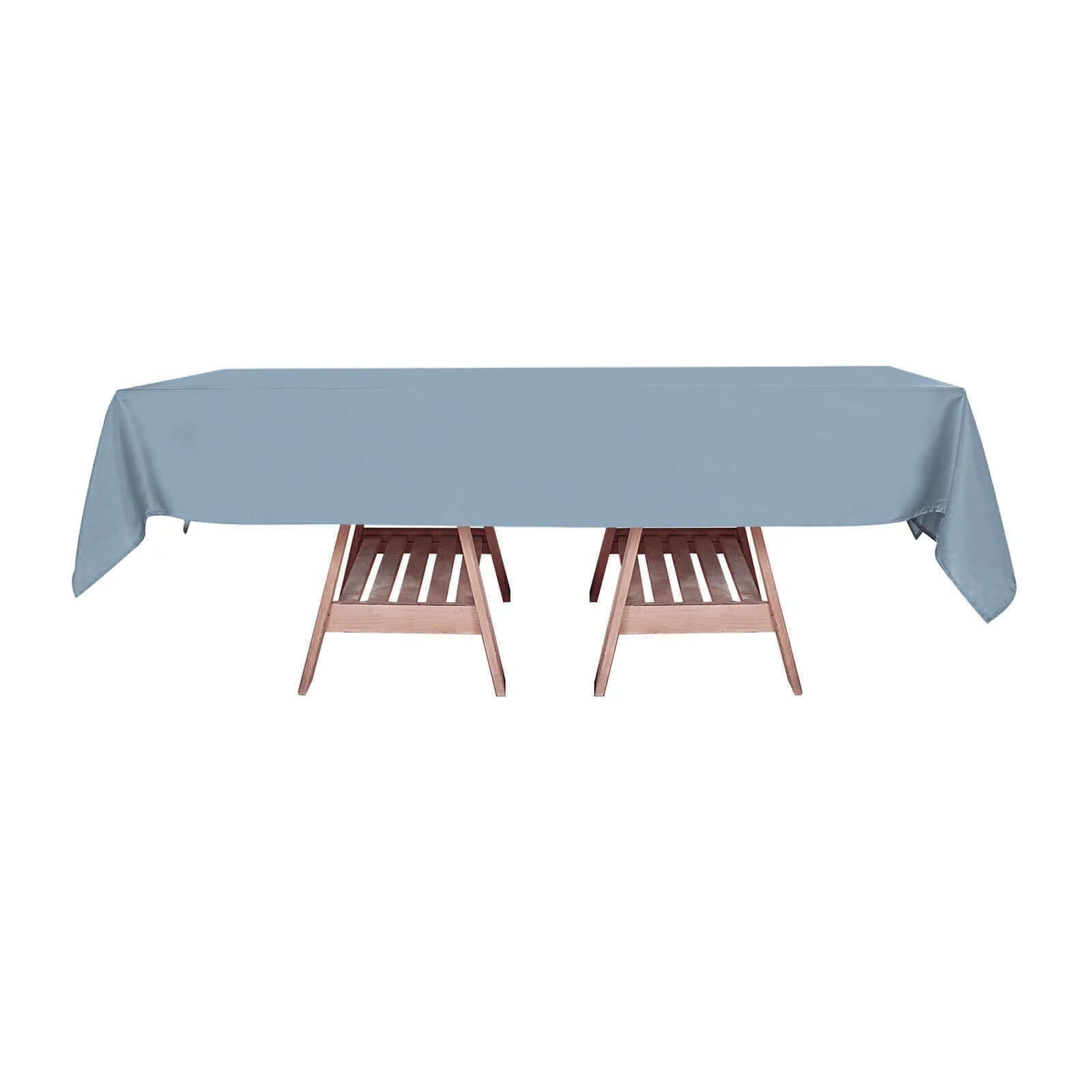 Polyester 60"x102" Rectangle Tablecloth Dusty Blue - Durable and Stylish Table Cover - Linen Luxes