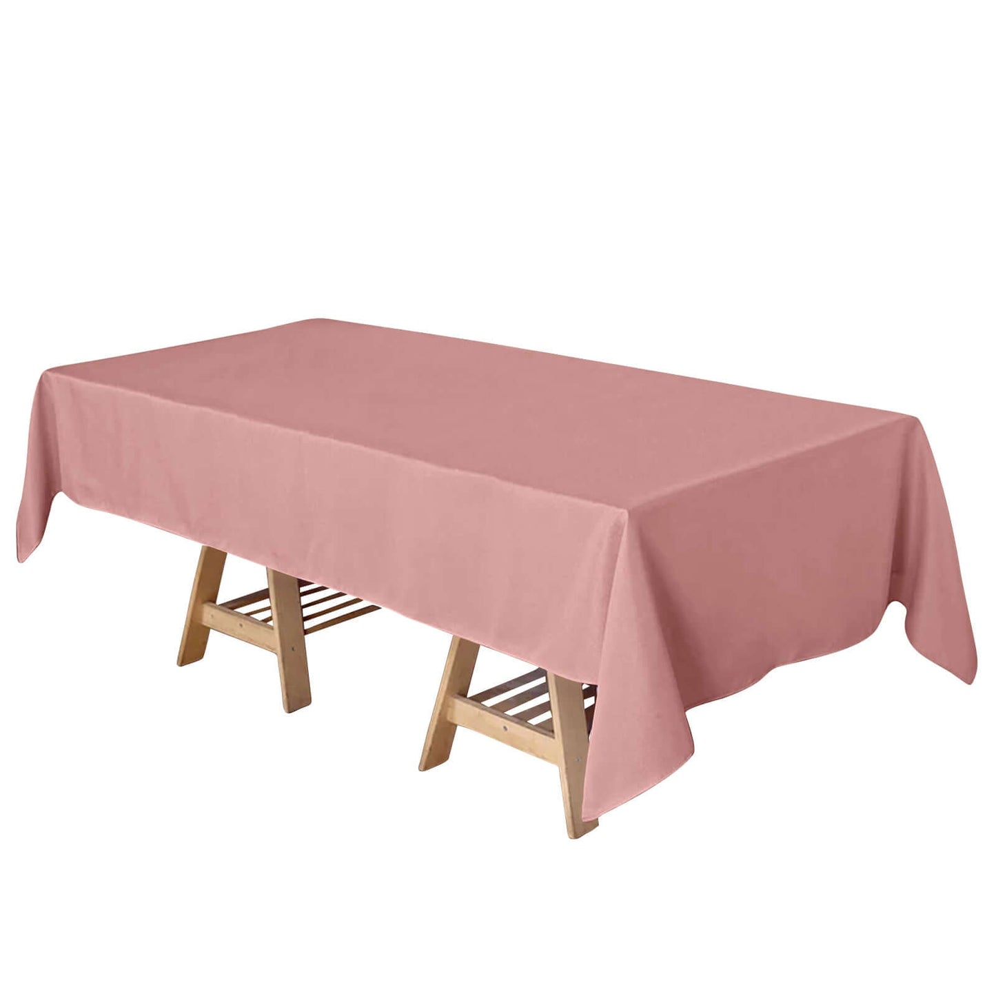 Polyester 60"x102" Rectangle Tablecloth Dusty Rose - Durable and Stylish Table Cover - Linen Luxes