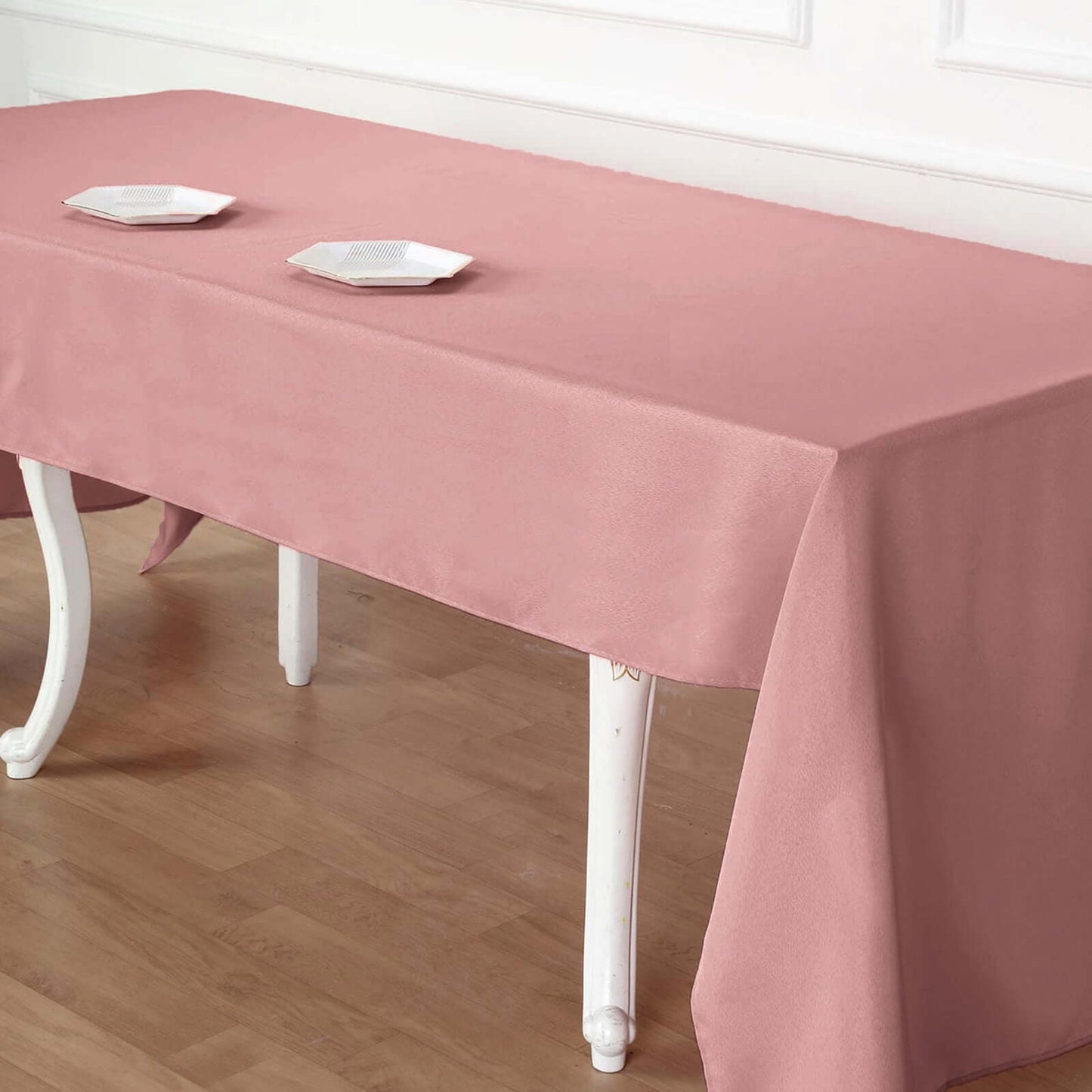 Polyester 60"x102" Rectangle Tablecloth Dusty Rose - Durable and Stylish Table Cover - Linen Luxes