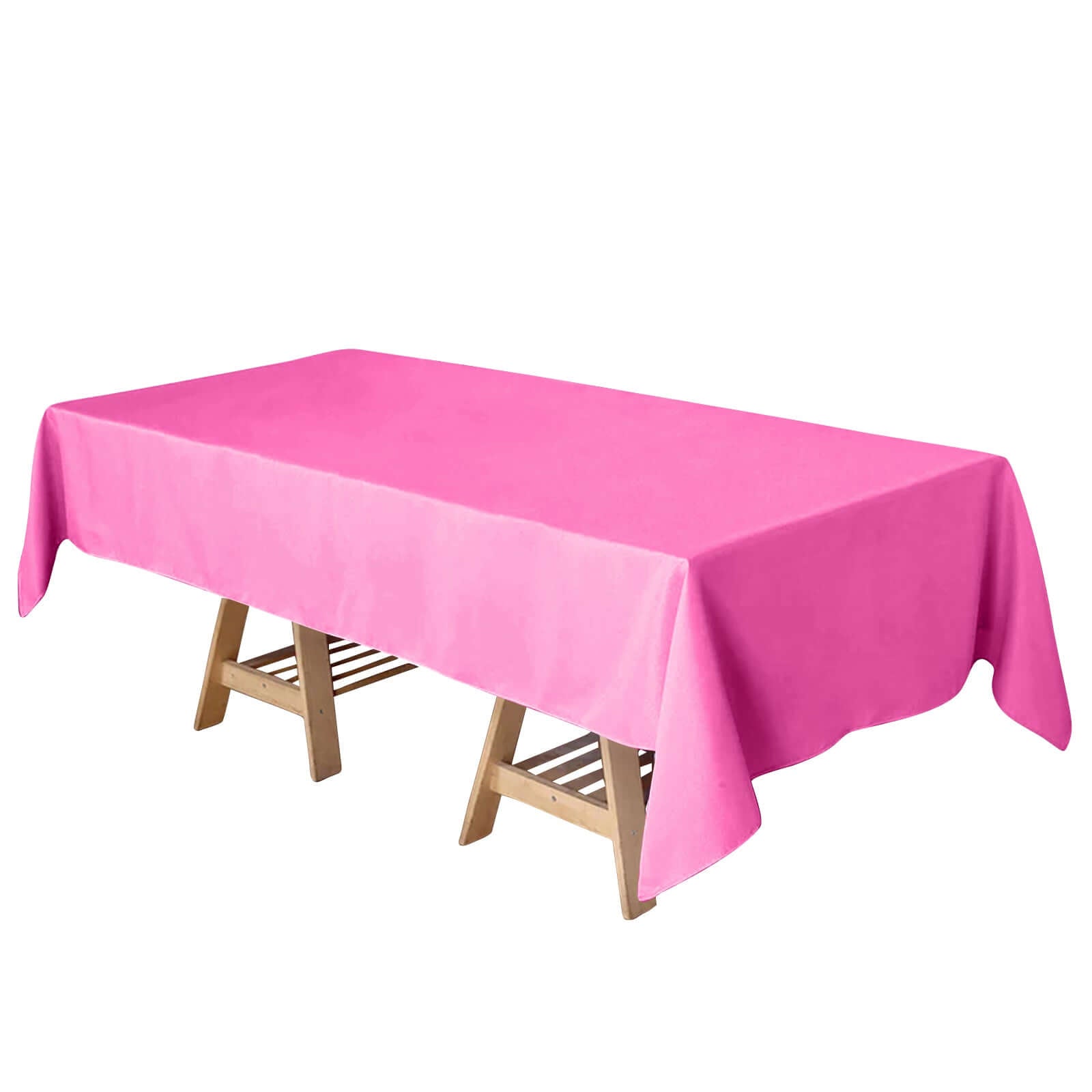Polyester 60"x102" Rectangle Tablecloth Fuchsia - Durable and Stylish Table Cover - Linen Luxes