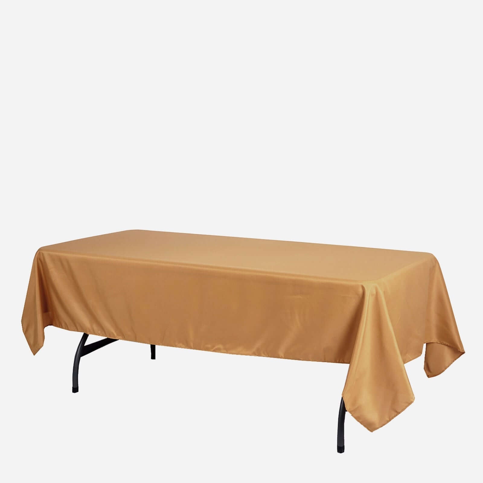 Polyester 60"x102" Rectangle Tablecloth Gold - Durable and Stylish Table Cover for Special Events - Linen Luxes