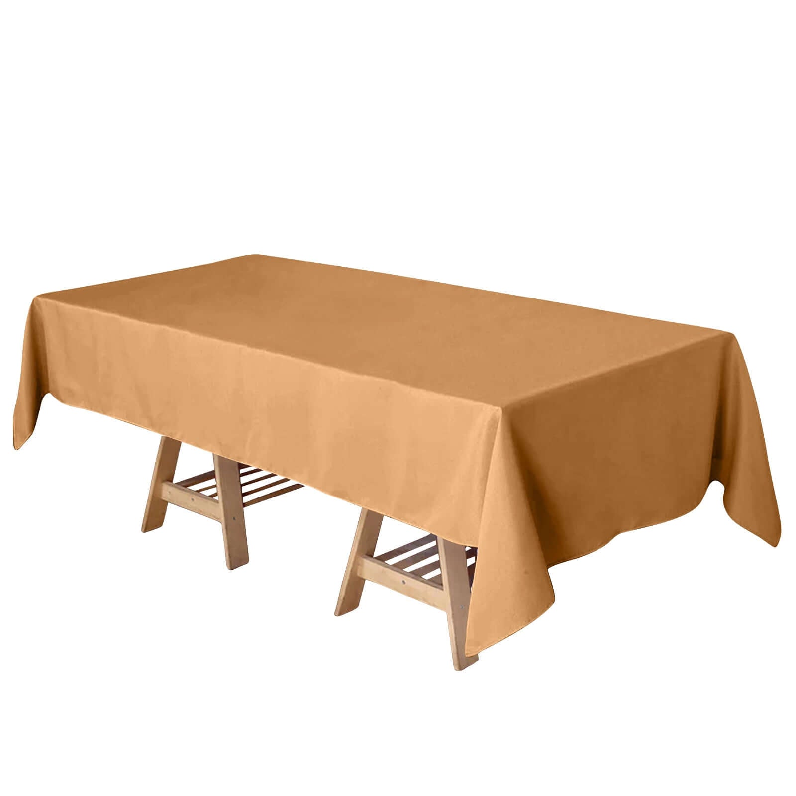Polyester 60"x102" Rectangle Tablecloth Gold - Durable and Stylish Table Cover for Special Events - Linen Luxes