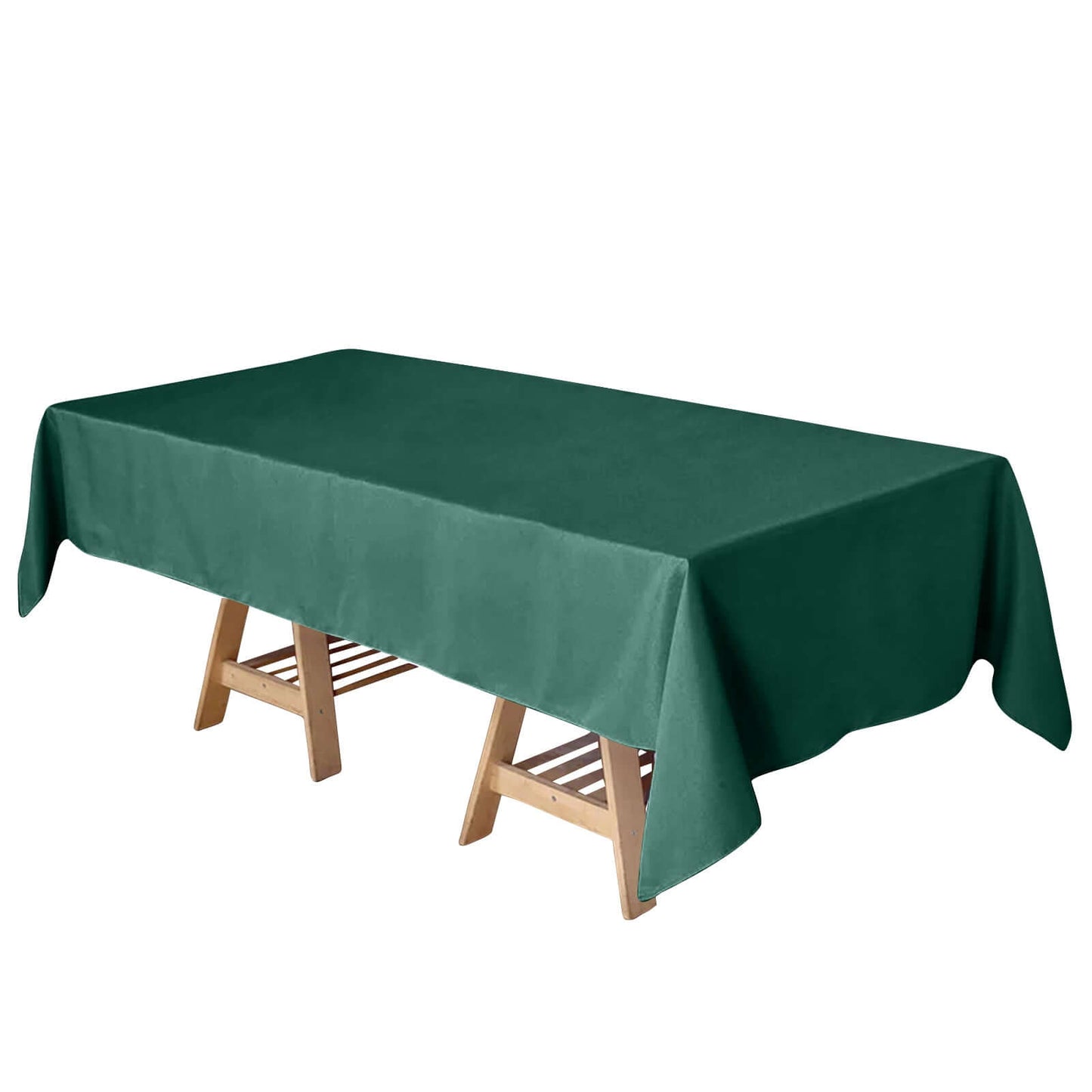 Polyester 60"x102" Rectangle Tablecloth Hunter Emerald Green - Durable and Stylish Table Cover - Linen Luxes
