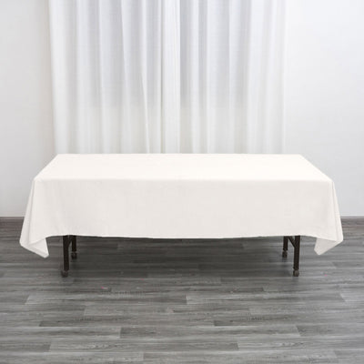 Polyester 60"x102" Rectangle Tablecloth Ivory - Durable and Stylish Table Cover - Linen Luxes
