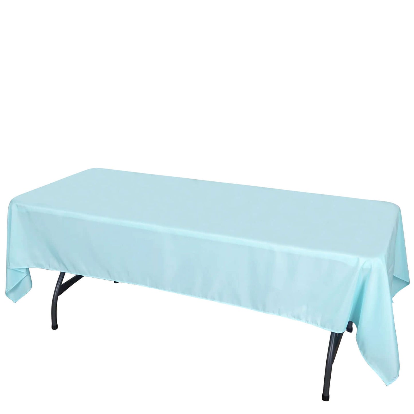 Polyester 60"x102" Rectangle Tablecloth Light Blue - Durable and Stylish Table Cover - Linen Luxes