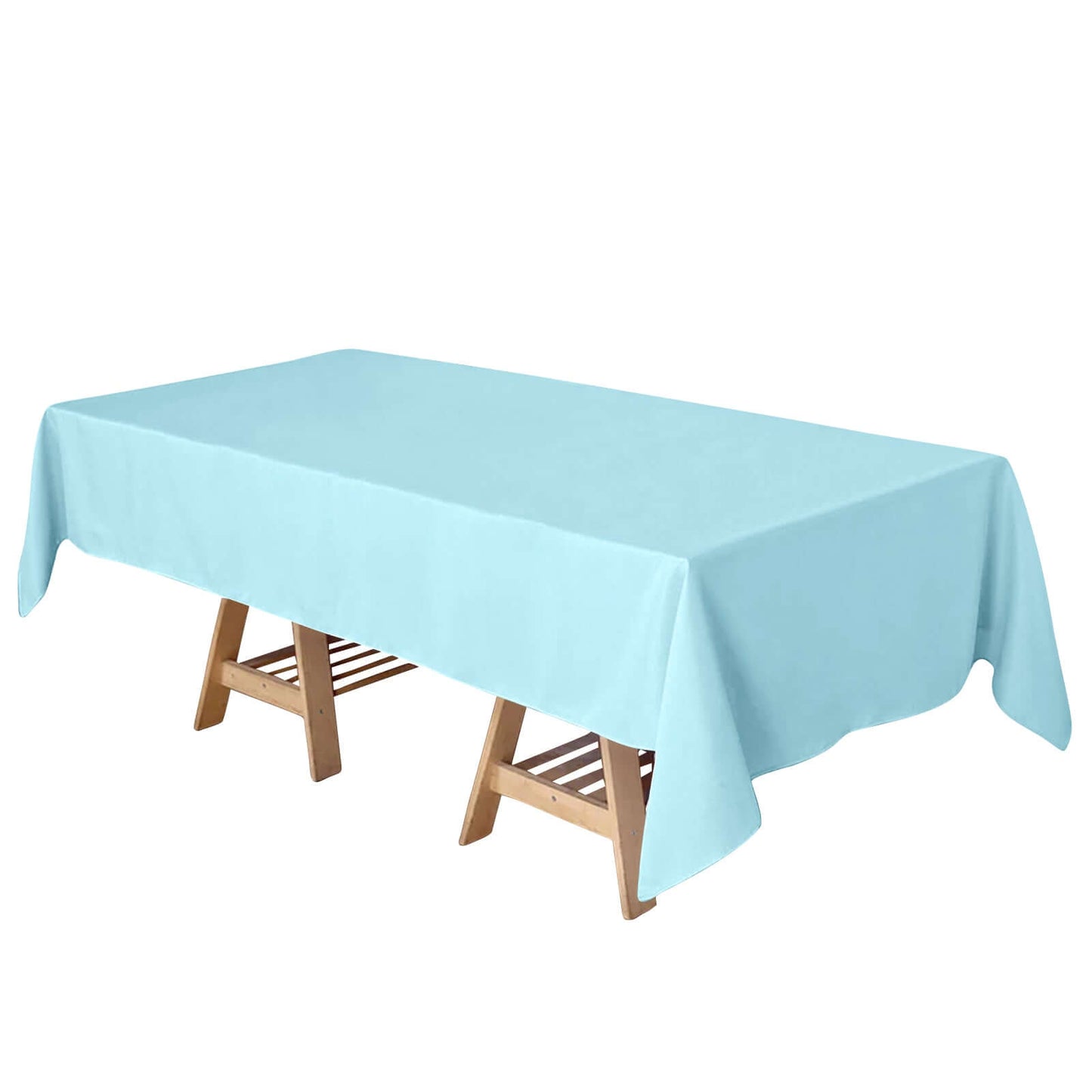 Polyester 60"x102" Rectangle Tablecloth Light Blue - Durable and Stylish Table Cover - Linen Luxes