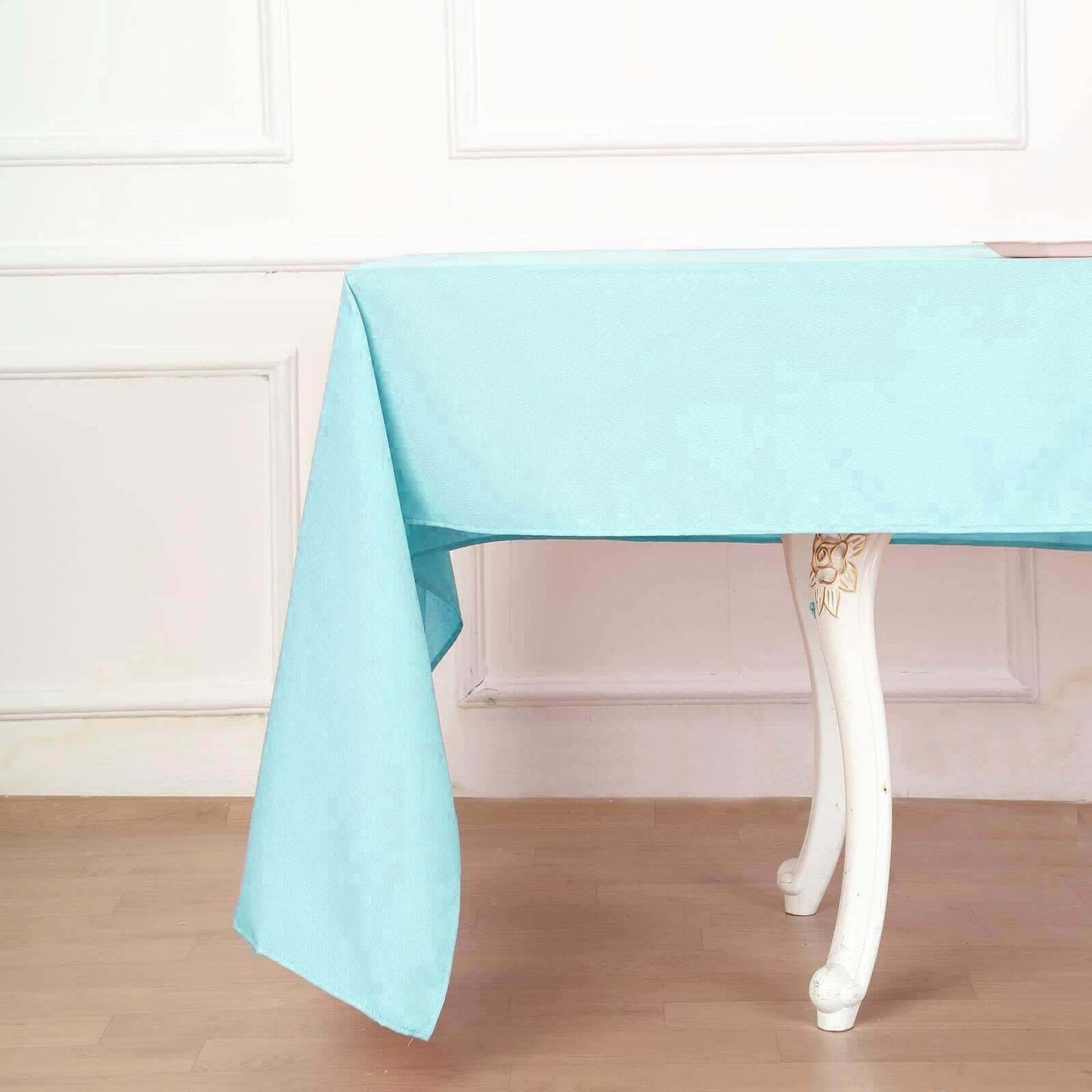 Polyester 60"x102" Rectangle Tablecloth Light Blue - Durable and Stylish Table Cover - Linen Luxes