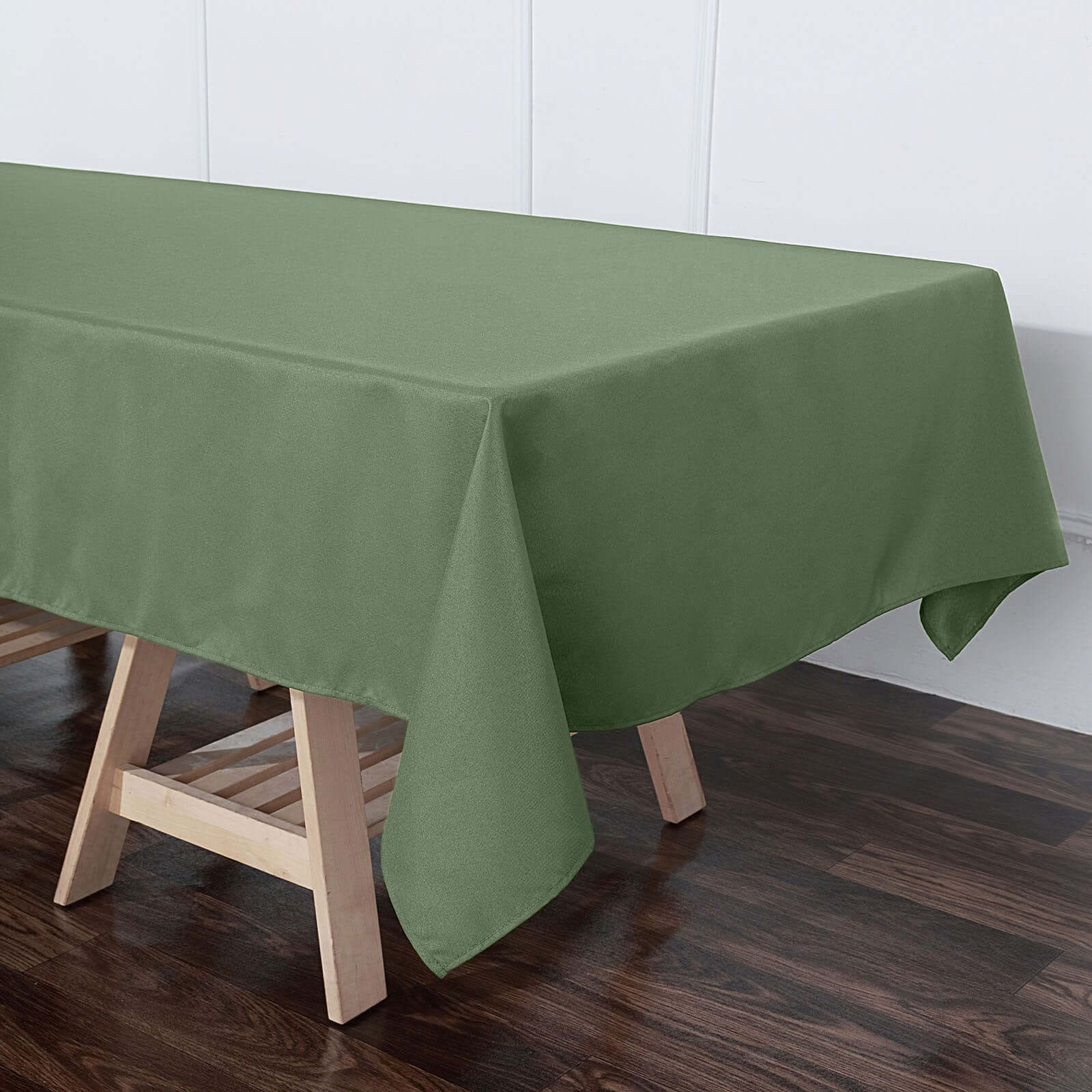 Polyester 60"x102" Rectangle Tablecloth Olive Green - Durable and Stylish Table Cover - Linen Luxes