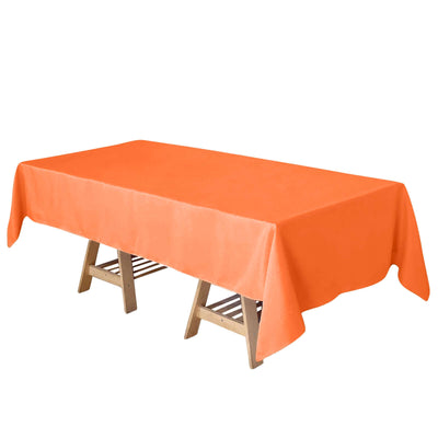 Polyester 60"x102" Rectangle Tablecloth Orange - Durable and Stylish Table Cover - Linen Luxes