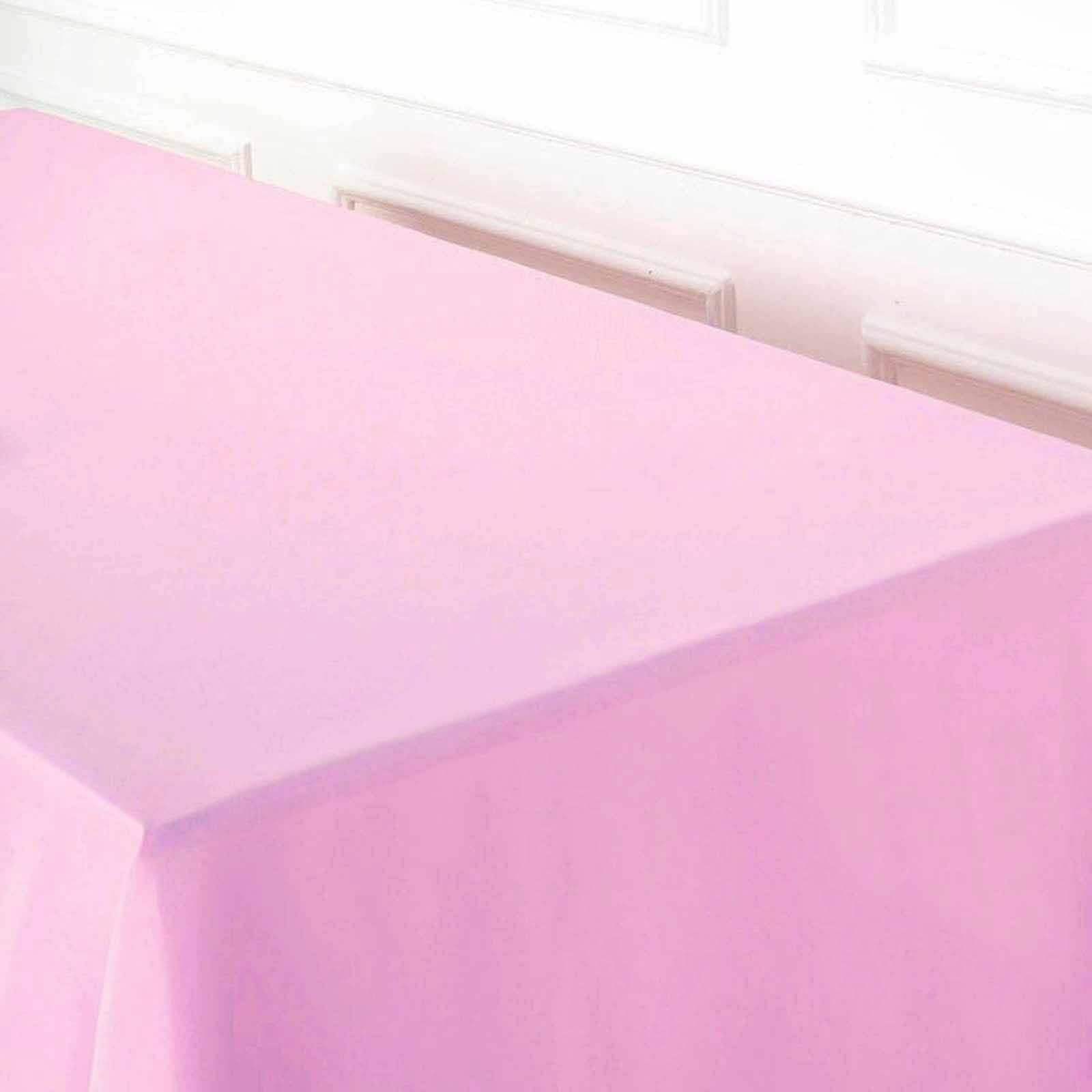 Polyester 60"x102" Rectangle Tablecloth Pink Polyester - Durable and Stylish Table Cover - Linen Luxes