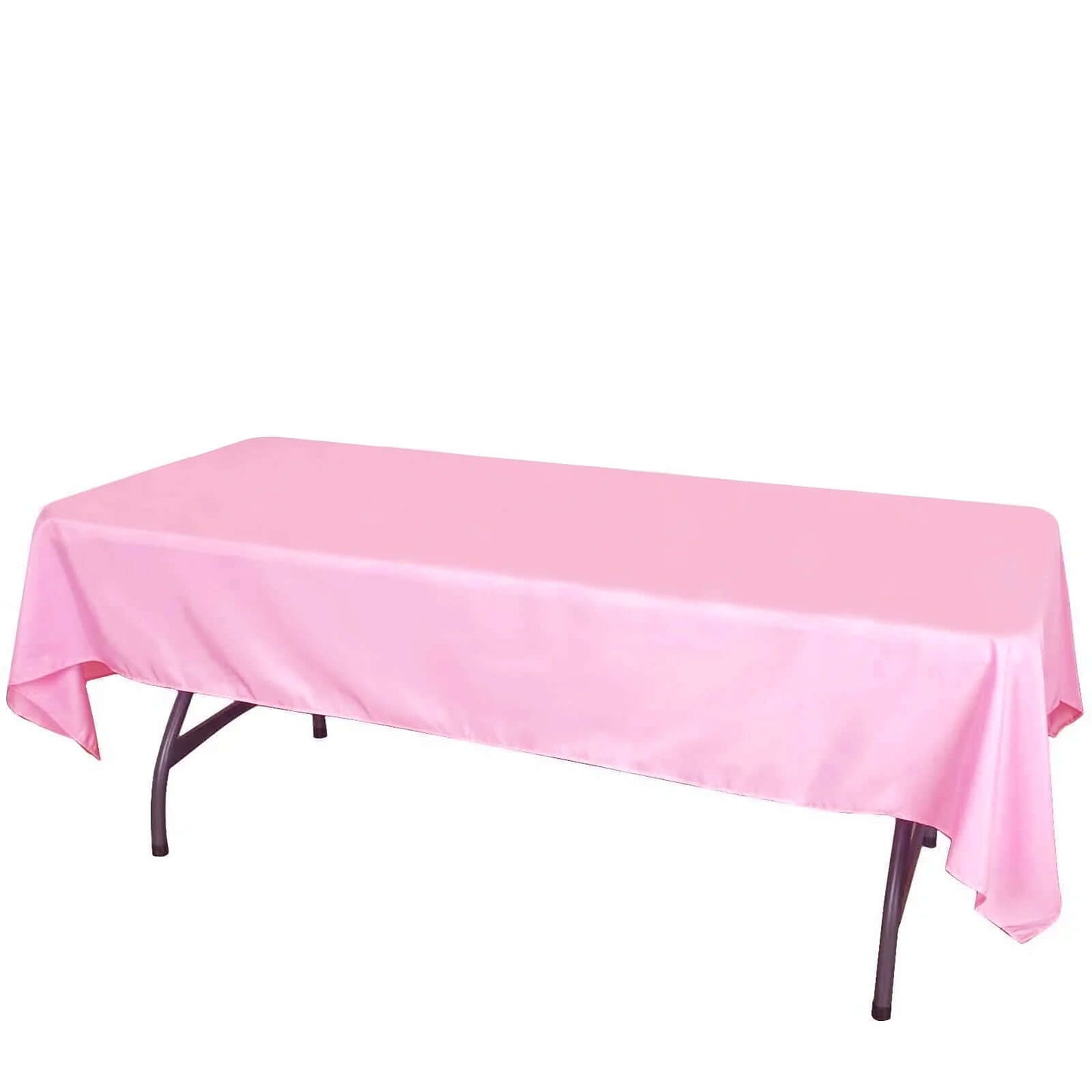 Polyester 60"x102" Rectangle Tablecloth Pink Polyester - Durable and Stylish Table Cover - Linen Luxes