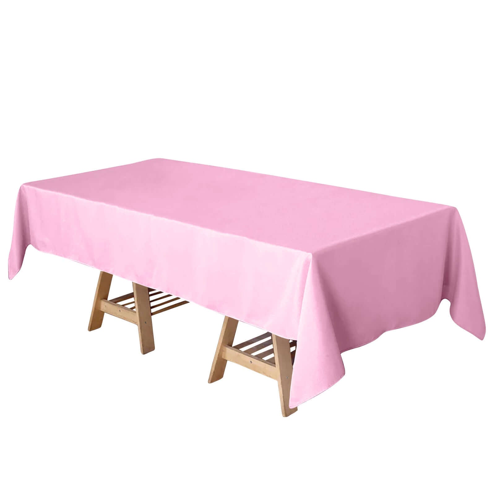 Polyester 60"x102" Rectangle Tablecloth Pink Polyester - Durable and Stylish Table Cover - Linen Luxes