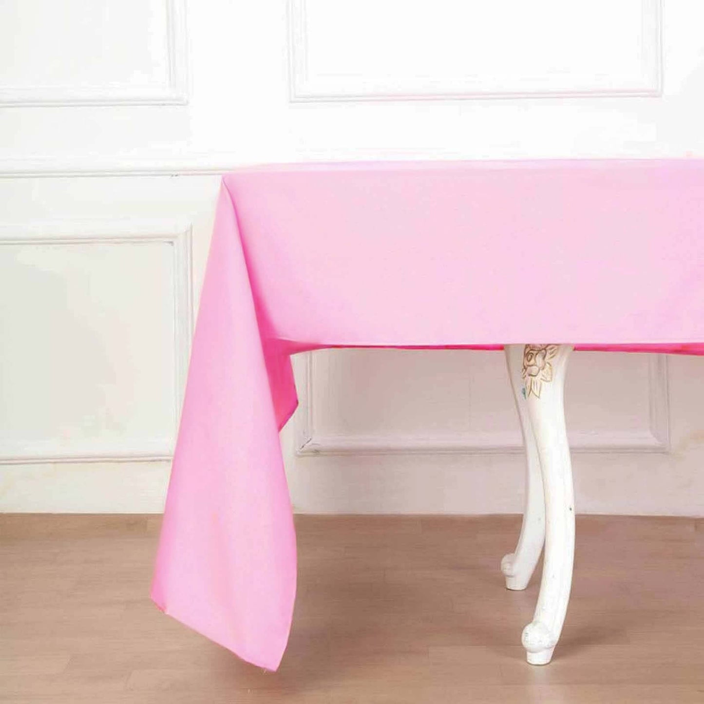 Polyester 60"x102" Rectangle Tablecloth Pink Polyester - Durable and Stylish Table Cover - Linen Luxes