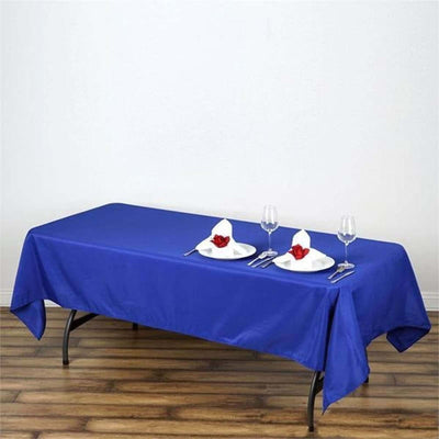Polyester 60"x102" Rectangle Tablecloth Royal Blue - Durable and Stylish Table Cover - Linen Luxes