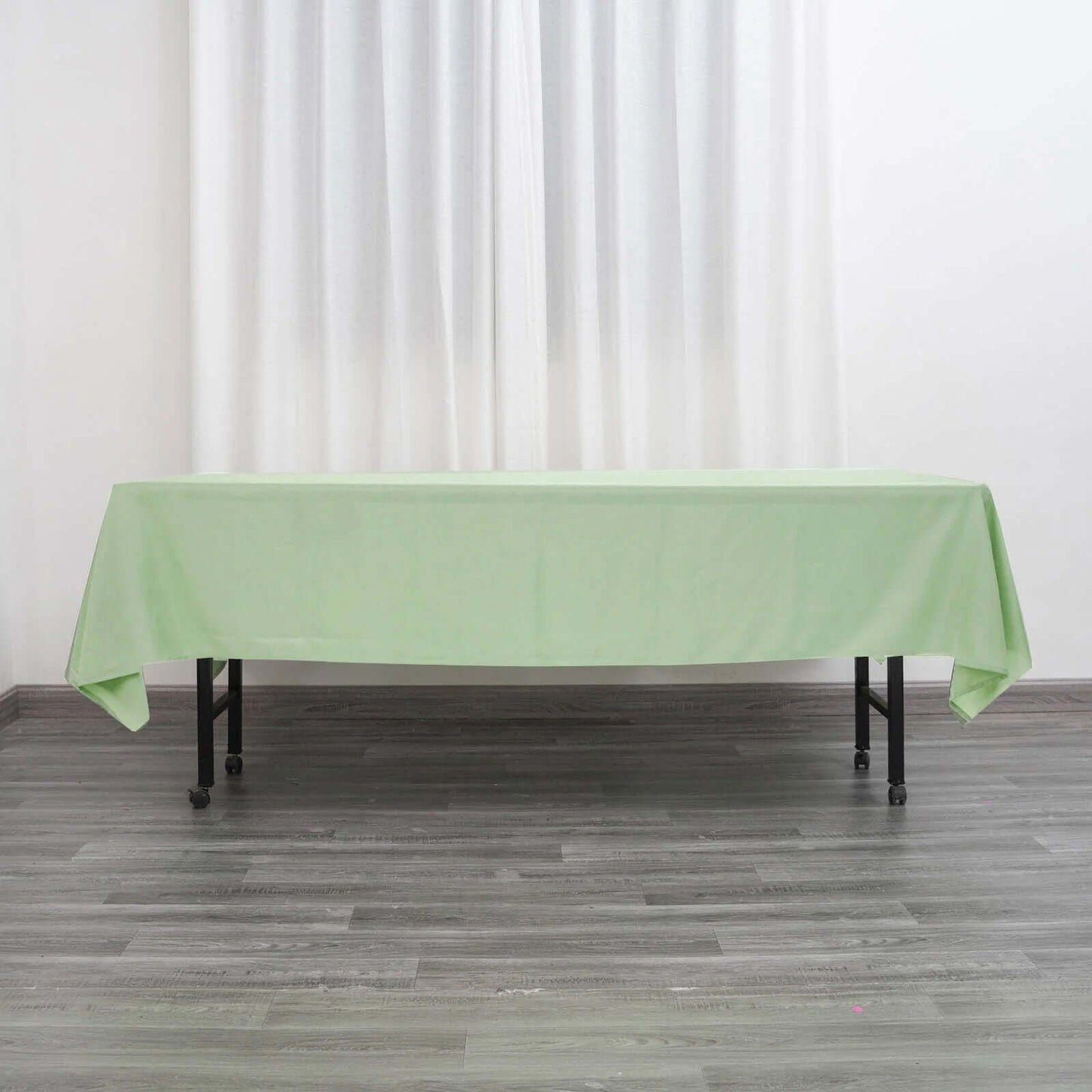 Polyester 60"x102" Rectangle Tablecloth Sage Green - Durable and Stylish Table Cover - Linen Luxes