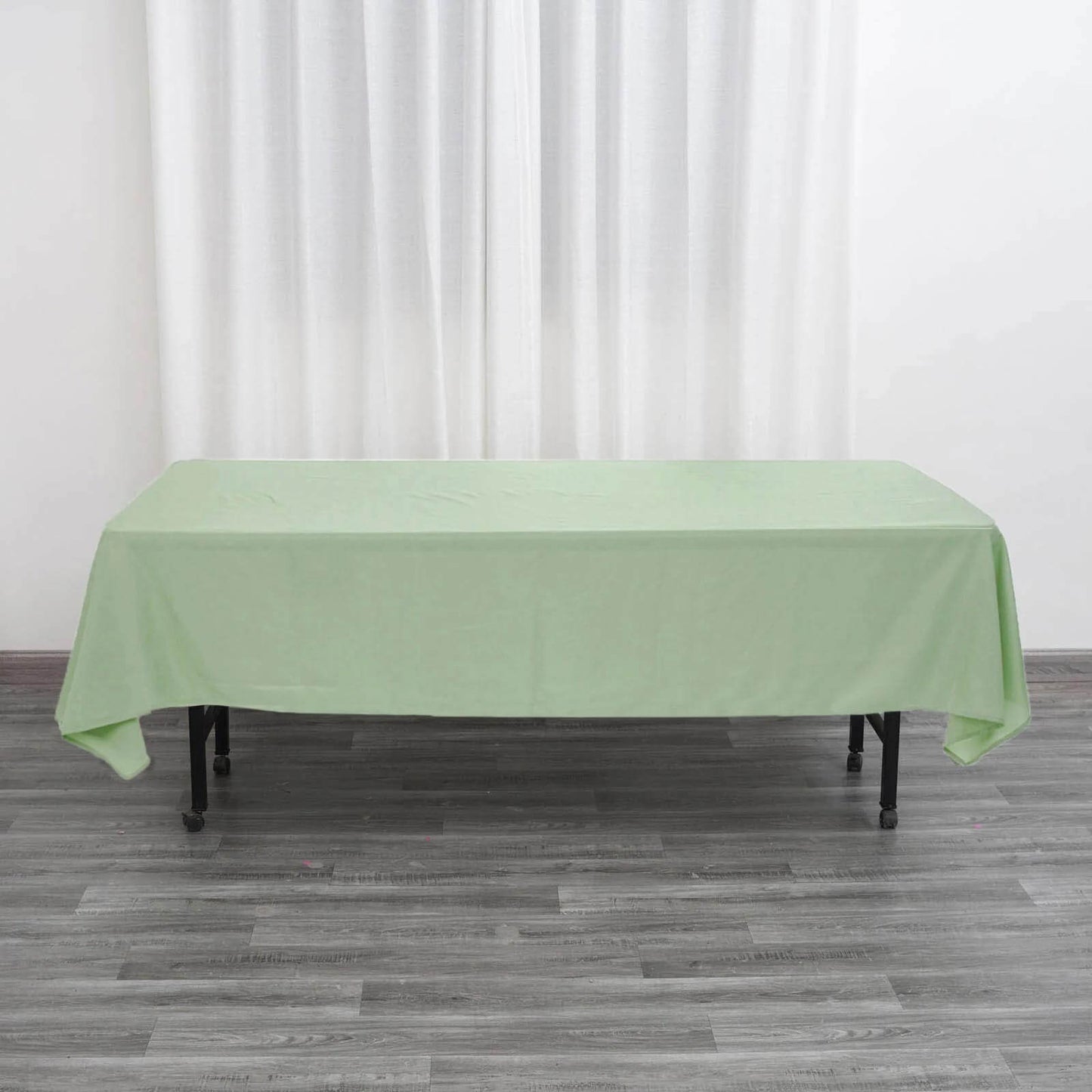 Polyester 60"x102" Rectangle Tablecloth Sage Green - Durable and Stylish Table Cover - Linen Luxes