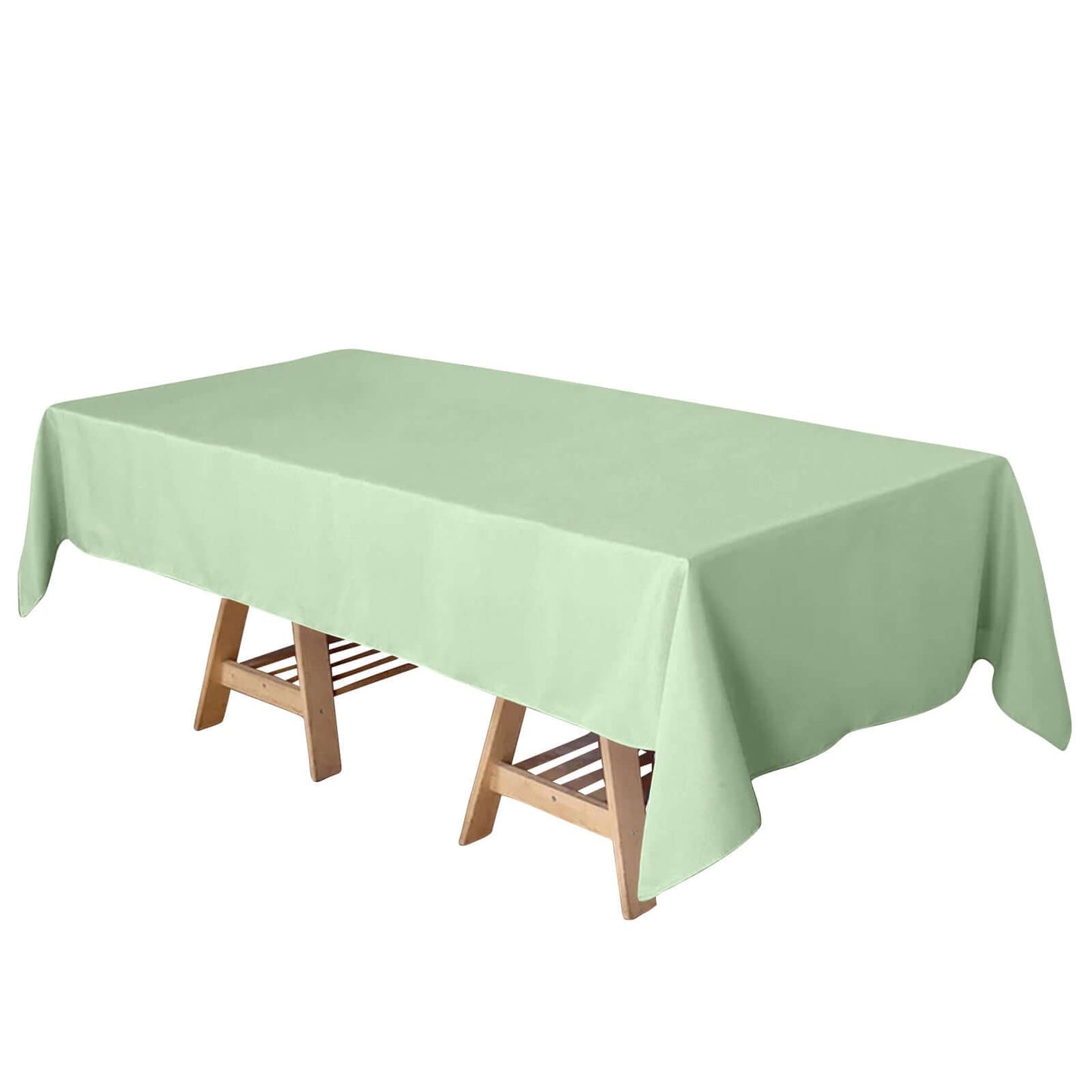 Polyester 60"x102" Rectangle Tablecloth Sage Green - Durable and Stylish Table Cover - Linen Luxes