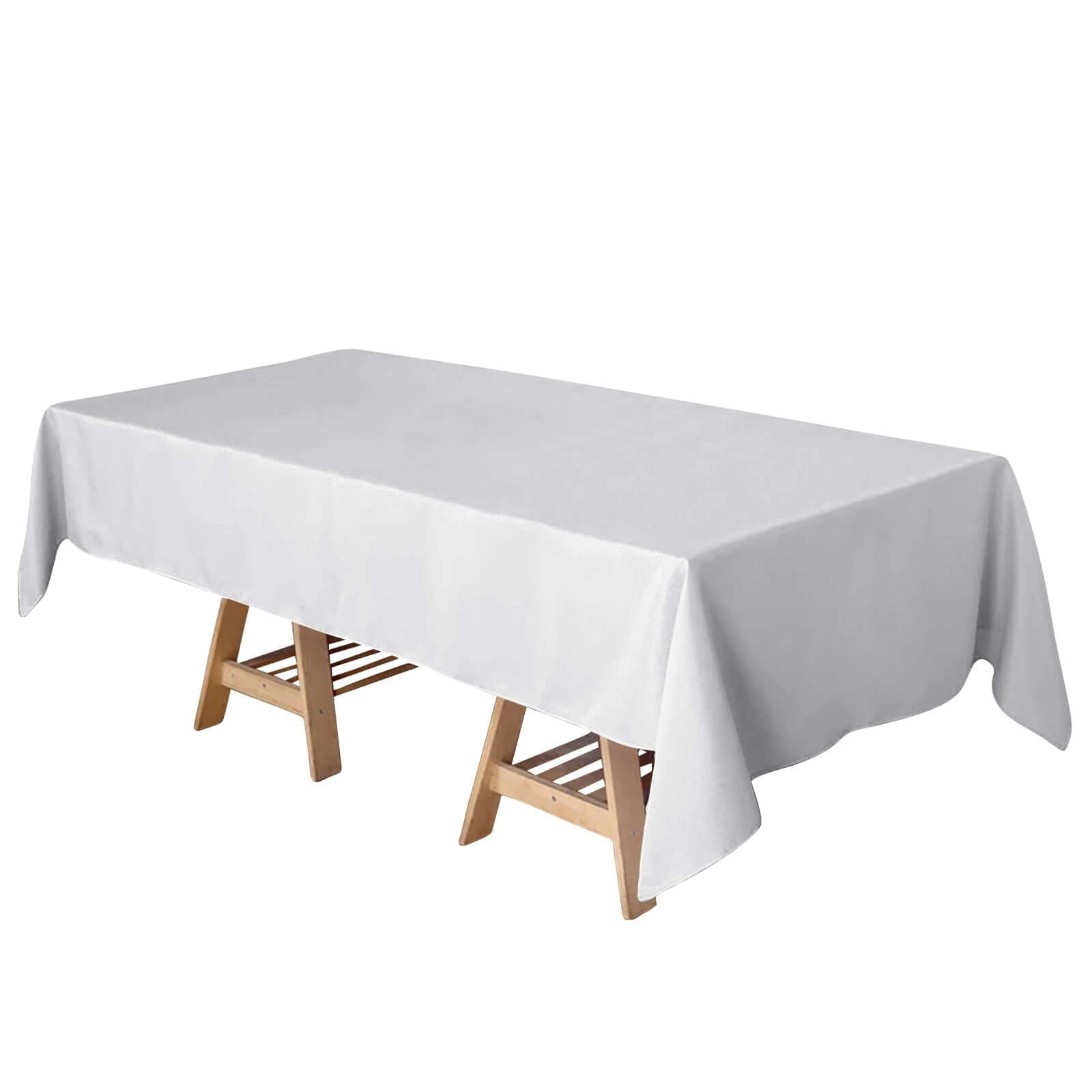 Polyester 60"x102" Rectangle Tablecloth Silver - Durable and Stylish Table Cover - Linen Luxes
