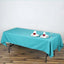 Polyester 60"x102" Rectangle Tablecloth Turquoise - Durable and Stylish Table Cover - Linen Luxes