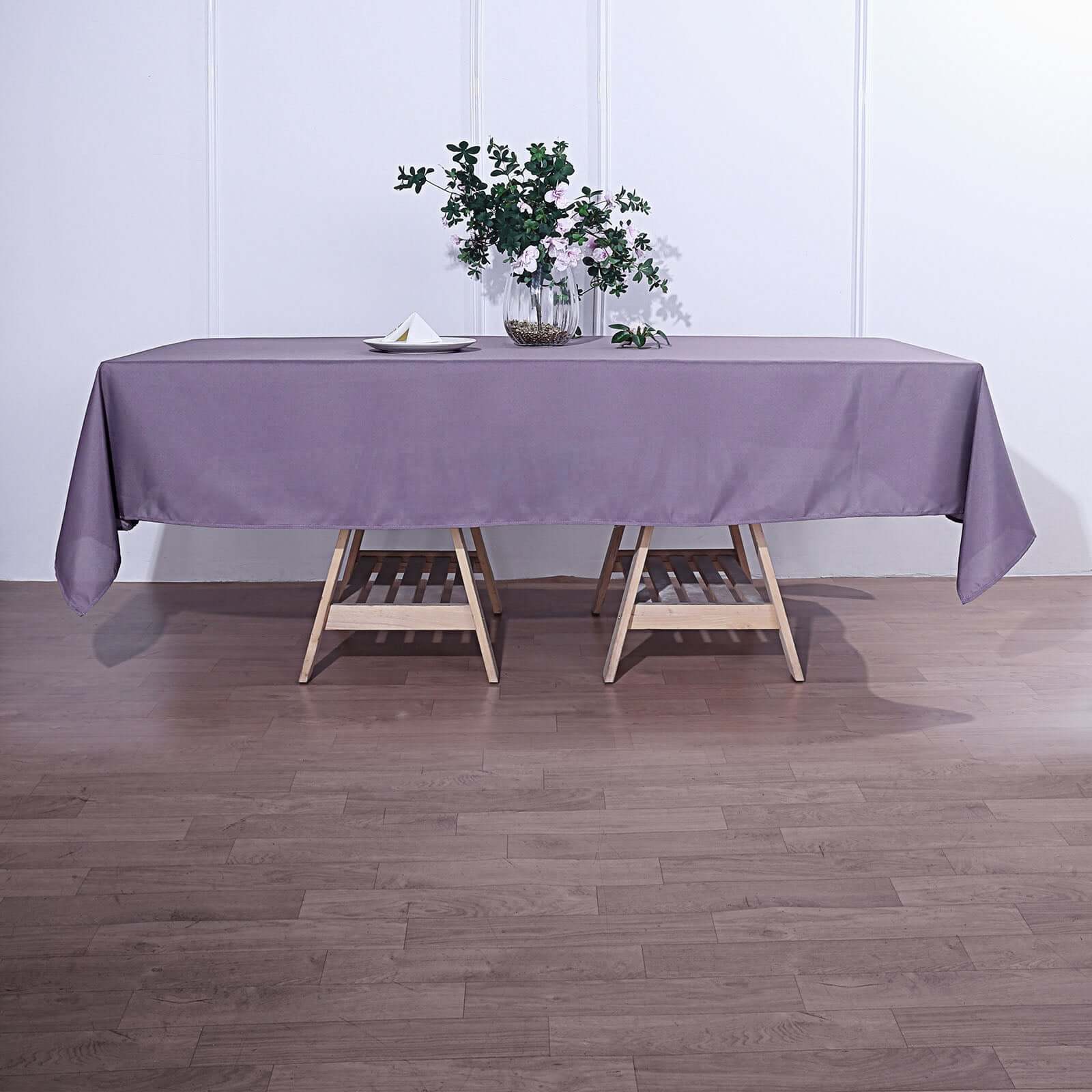 Polyester 60"x102" Rectangle Tablecloth Violet Amethyst - Durable and Stylish Table Cover - Linen Luxes