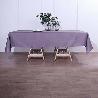 Polyester 60"x102" Rectangle Tablecloth Violet Amethyst - Durable and Stylish Table Cover - Linen Luxes