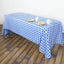 Polyester 60"x102" Rectangle Tablecloth White/Blue - Checkered Buffalo Plaid Table Cover - Linen Luxes