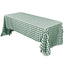 Polyester 60"x102" Rectangle Tablecloth White/Green - Checkered Buffalo Plaid Table Cover - Linen Luxes