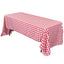 Polyester 60"x102" Rectangle Tablecloth White/Red - Checkered Buffalo Plaid Table Cover - Linen Luxes