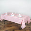 Polyester 60"x102" Rectangle Tablecloth White/Rose Quartz - Checkered Buffalo Plaid Table Cover - Linen Luxes